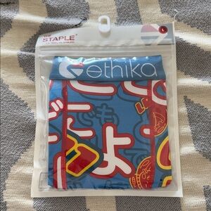 Ethika Blue and Red Graphic Boxer Briefs